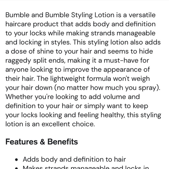 Bumble and Bumble Styling Lotion - Picture 3 of 4